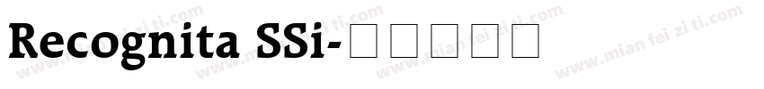 Recognita SSi字体转换